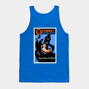 October's "Bright Blue Weather" Restored WPA Poster Tank Top